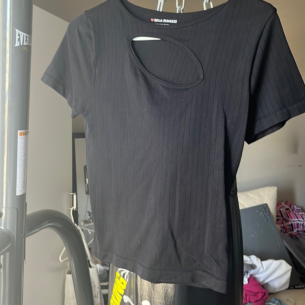 Black top with cut out